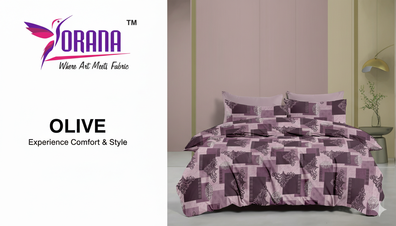 OLIVE DOUBLE BED BEDSHEET