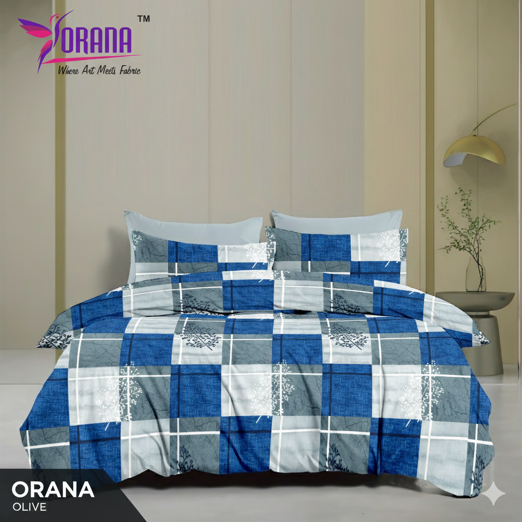 OLIVE DOUBLE BED BEDSHEET