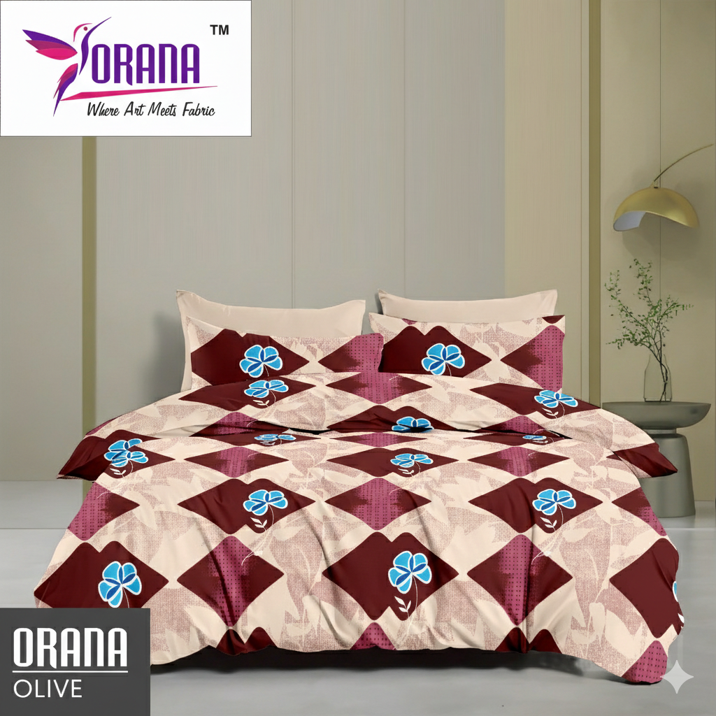 OLIVE DOUBLE BED BEDSHEET