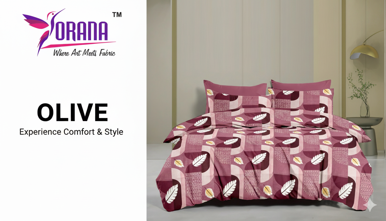 OLIVE DOUBLE BED BEDSHEET