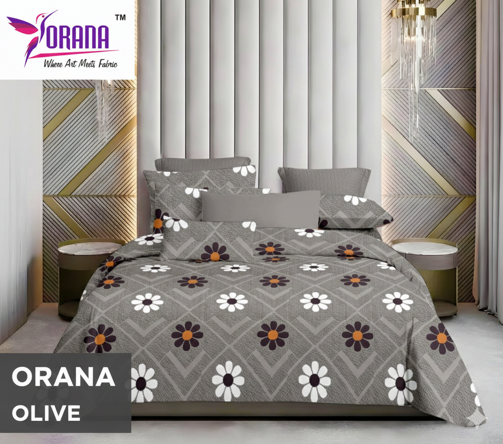 OLIVE DOUBLE BED BEDSHEET