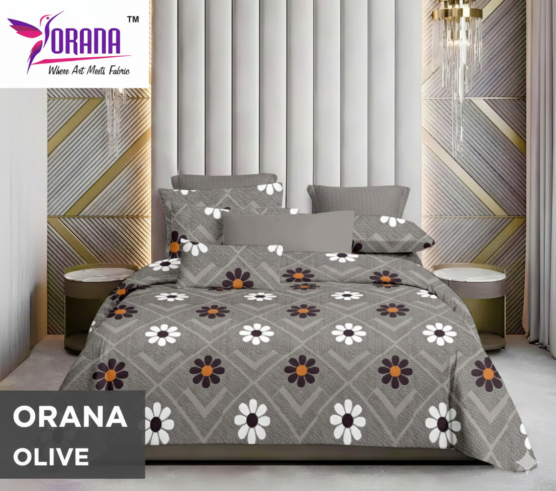 OLIVE DOUBLE BED BEDSHEET