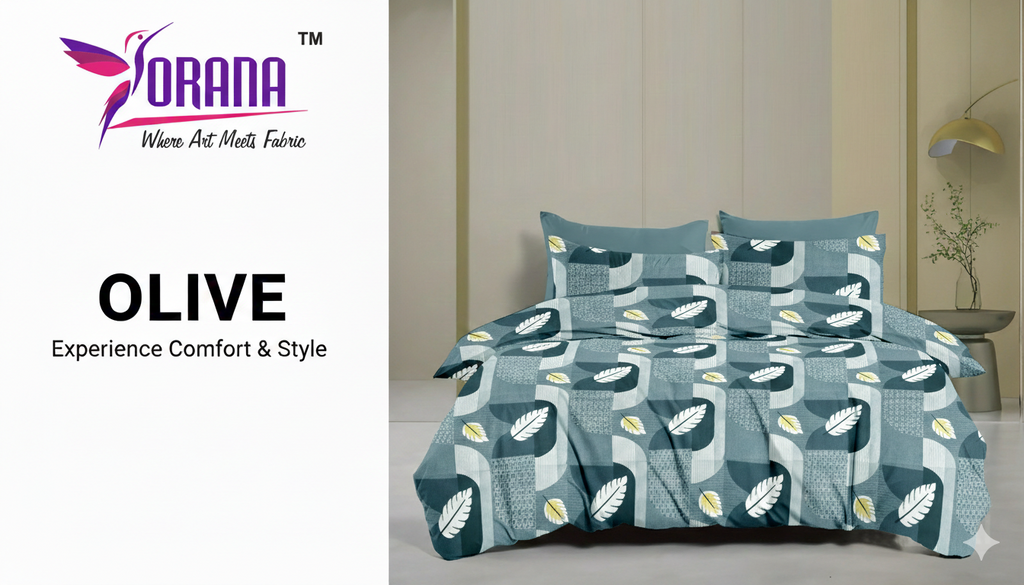 OLIVE DOUBLE BED BEDSHEET