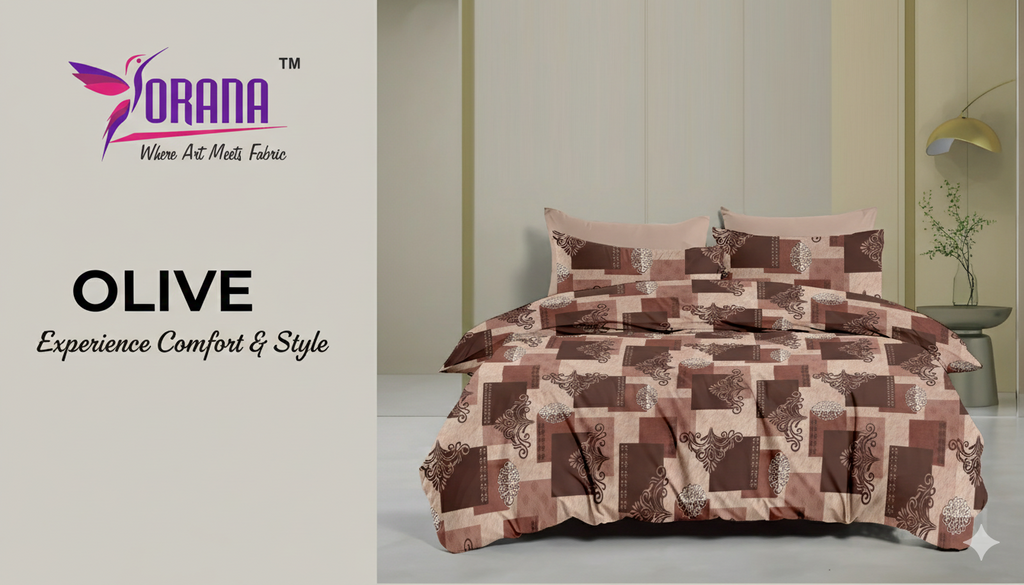 OLIVE DOUBLE BED BEDSHEET