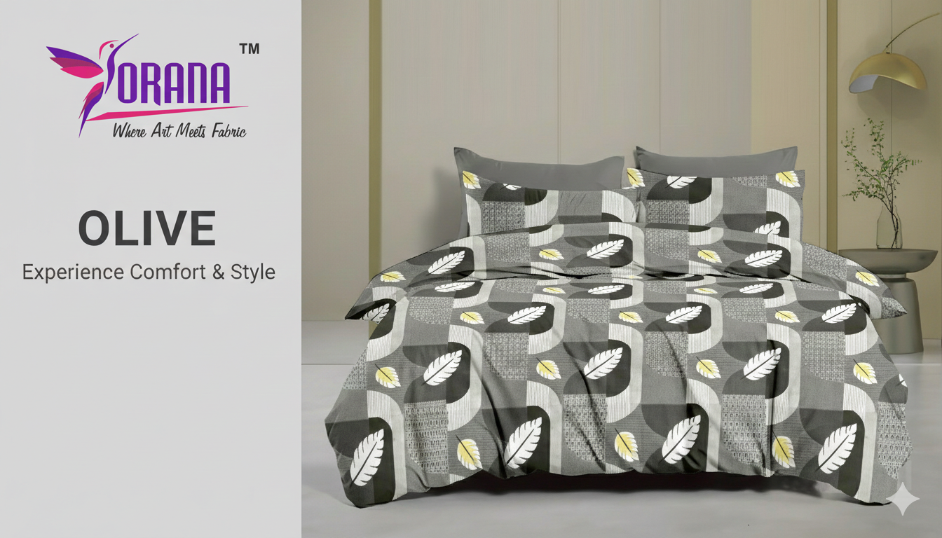 OLIVE DOUBLE BED BEDSHEET